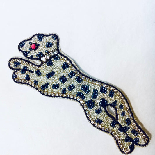 Leopard Bead Brooch