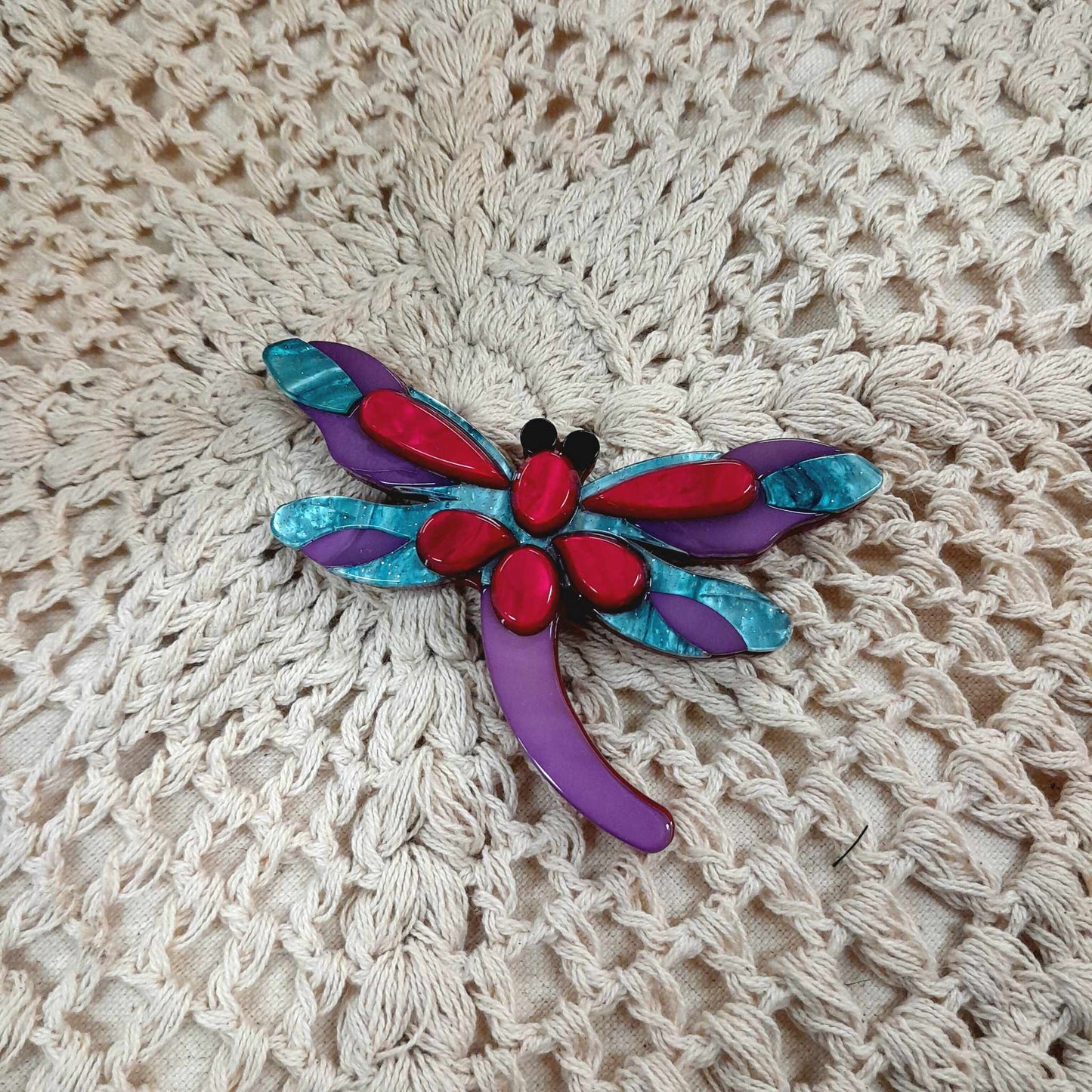 Large dragonfly brooch