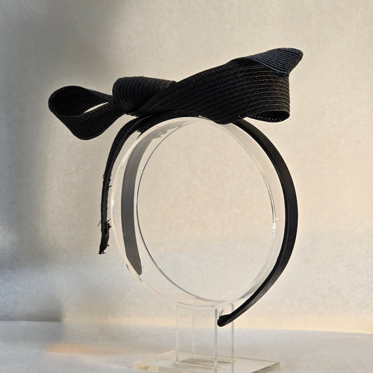 Black Bow Fascinator