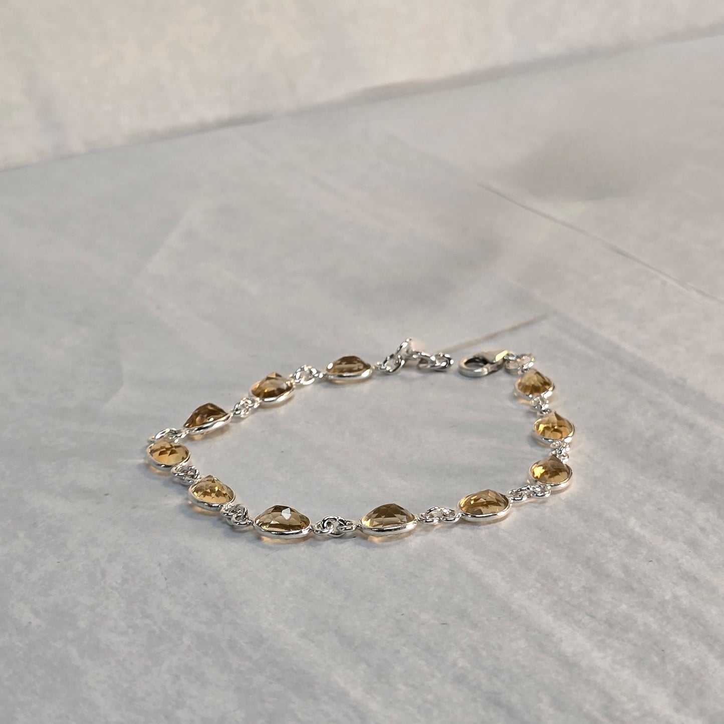 Sterling Silver and Citrine Bracelet