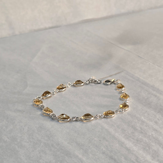 Sterling Silver and Citrine Bracelet