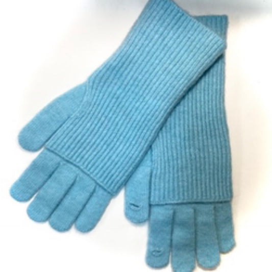 Finger Pull Over Gloves - Blue