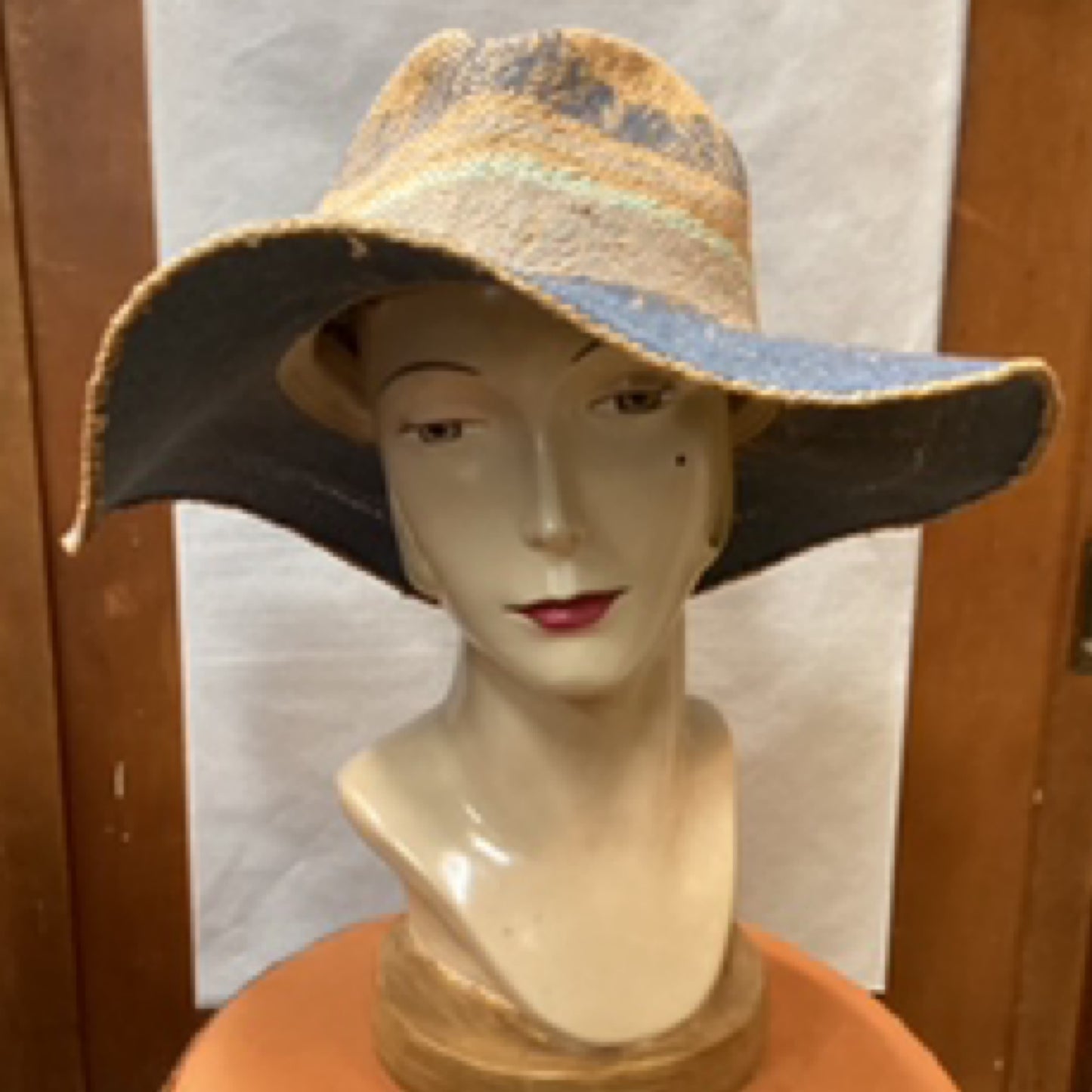 Blue Beach Straw Summer Hat
