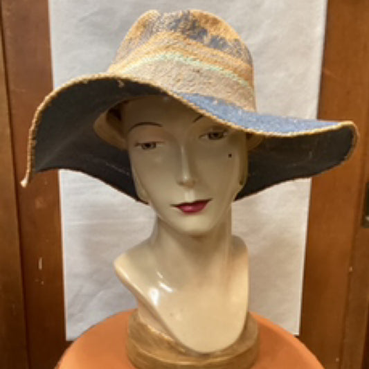 Blue Beach Straw Summer Hat