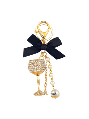 Key Ring - Wine Glass