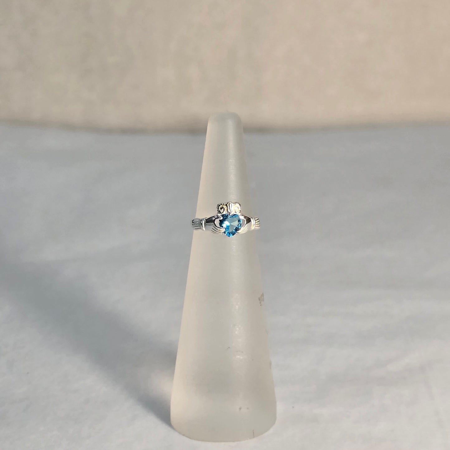 Girls Ocean Blue Sterling Silver Ring