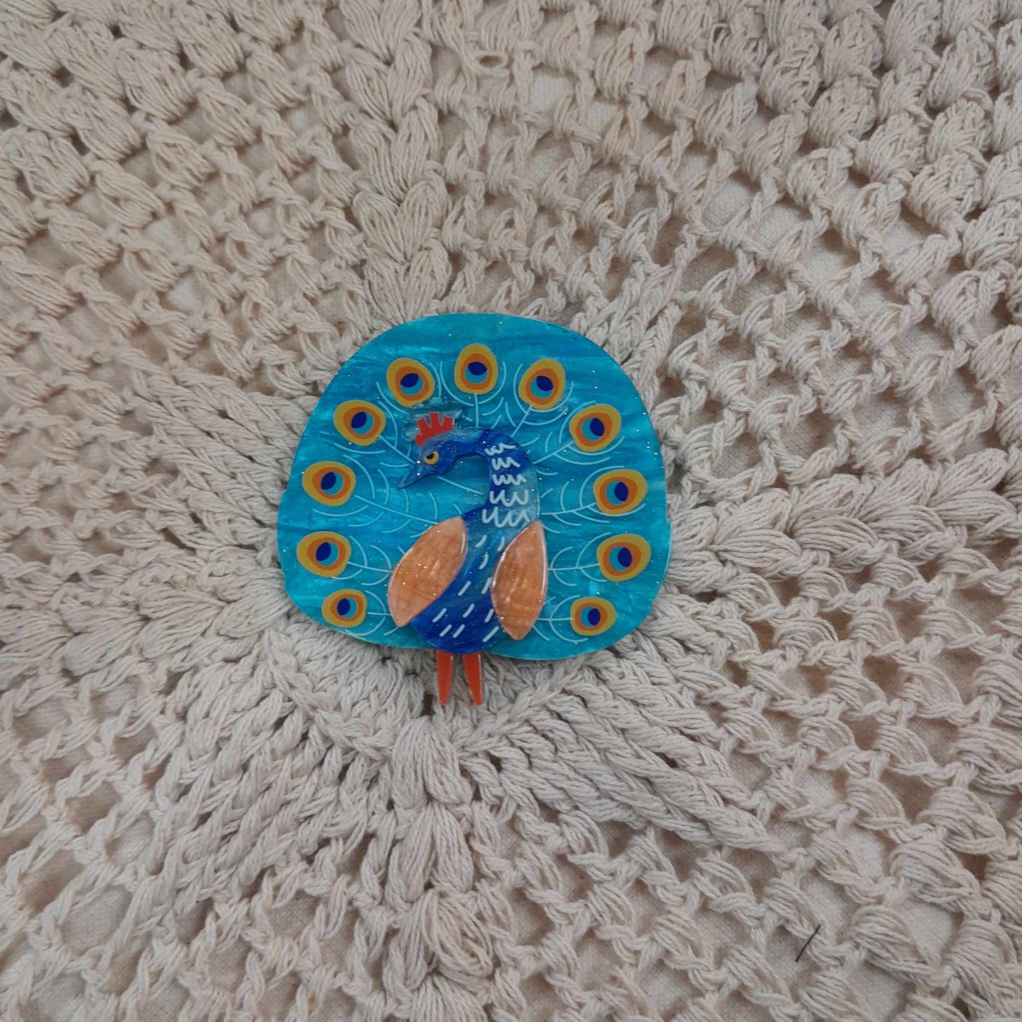 Peacock Brooch