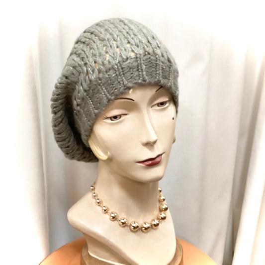 Bonnet Acrylique Maille Lache - Gris Clair