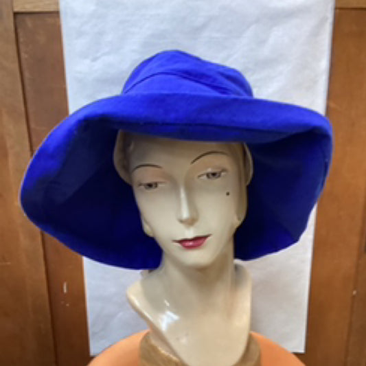 Large Blue Beach Hat