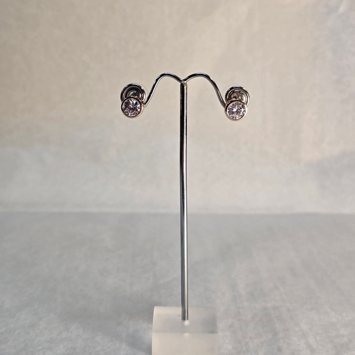 Rose Gold Stud and Crystal