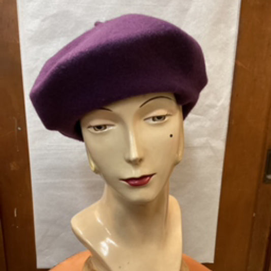 Wool Beret Purple