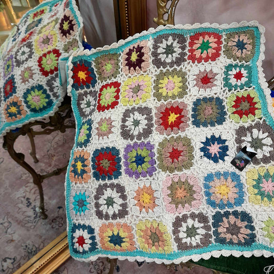 Handcrochet Cotton Cushion 45cm