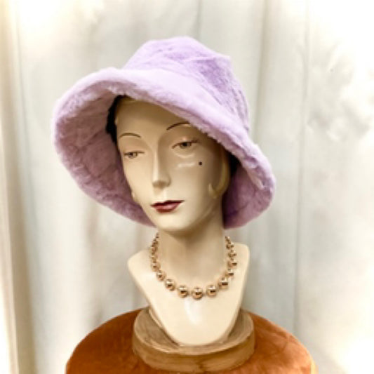 Fluffy Bucket Hat - Lilac