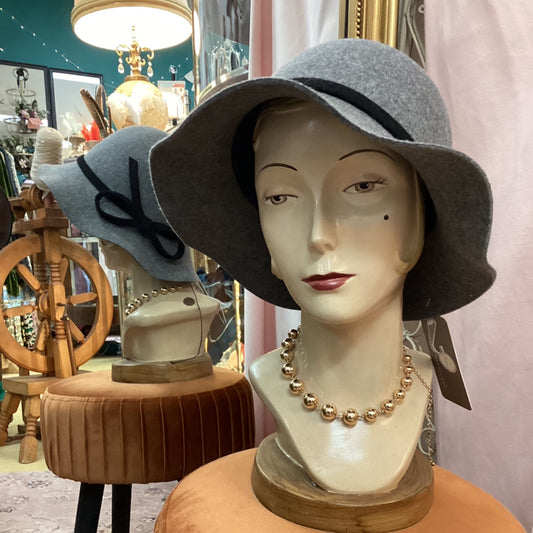 Grey Felt Wool Hat