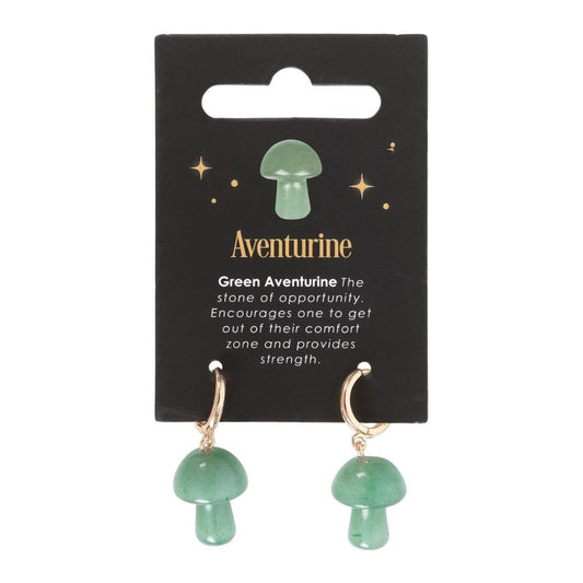 Mushroom Earrings - Aventurine