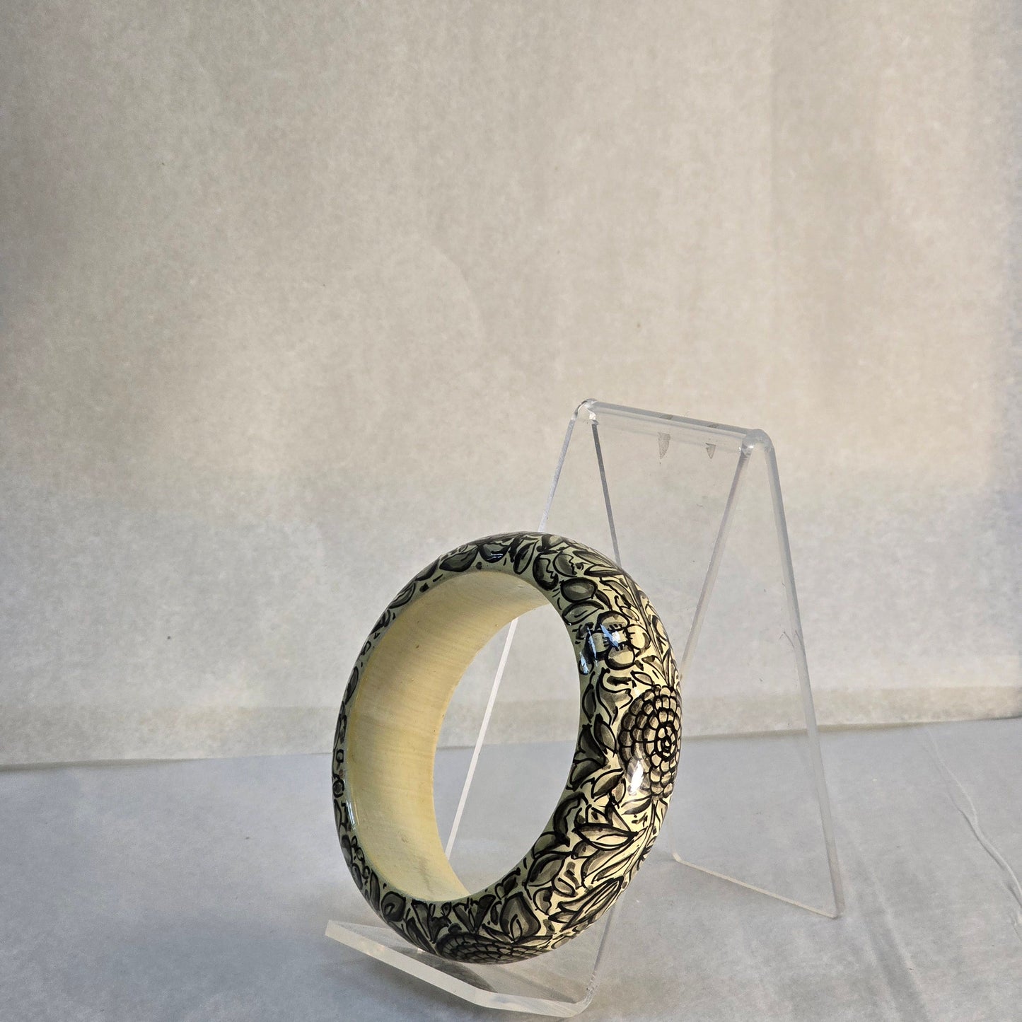 Black and White Painted Bangle