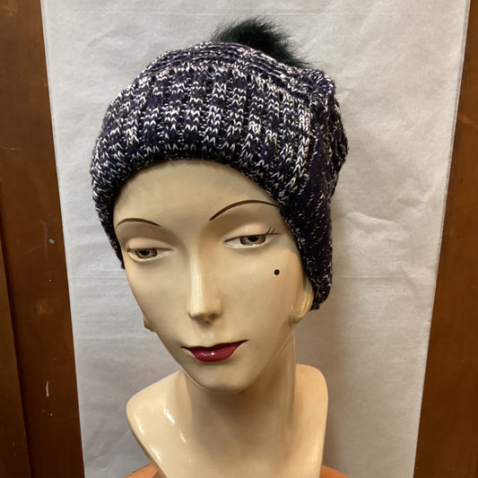 Beanie - Sierra Navy and White