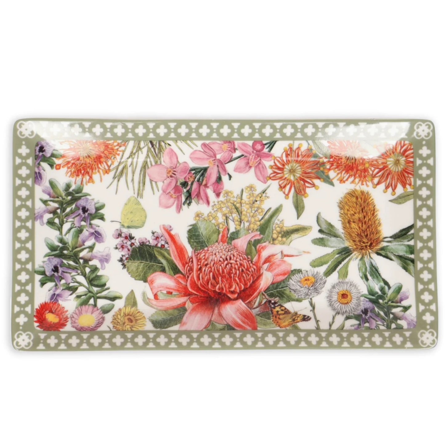 Large ceramic tray Botanical Blooms