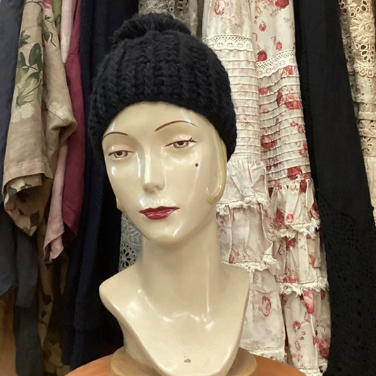 Black Knitted Beanie
