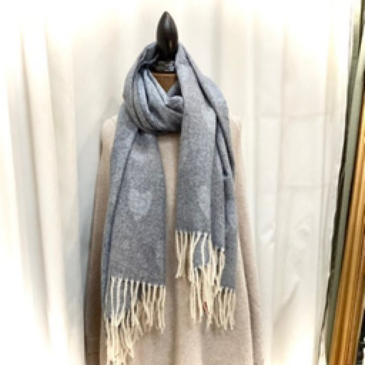 Heart Scarf - Blue