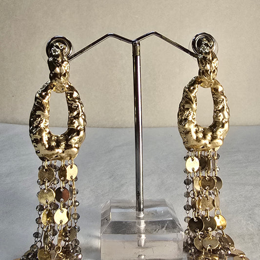 SA Long Golden Earrings