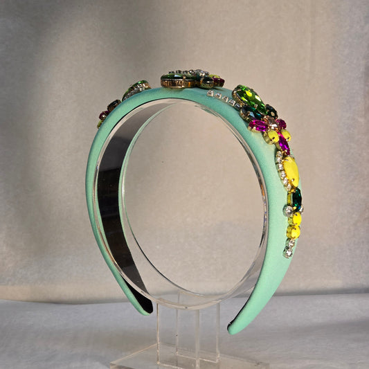 Jewelled Pale Green Headpiece