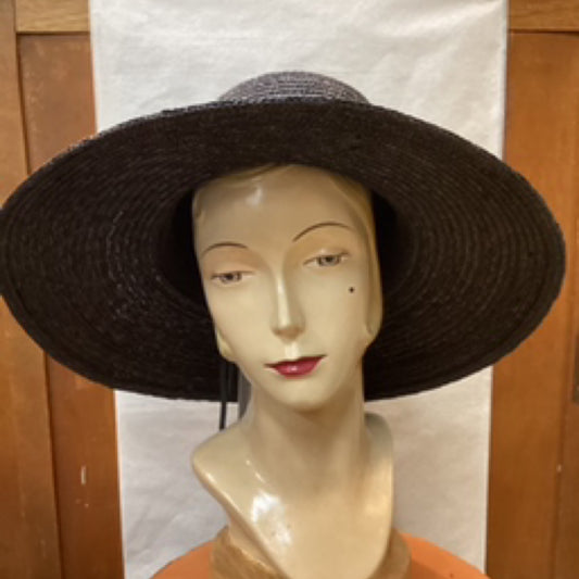 Black Straw Summer Hat