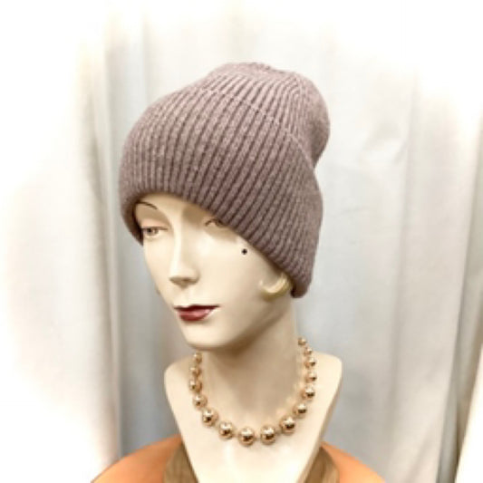 Knitted Beanie - Brown