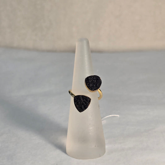 Gold Plated Black Ring