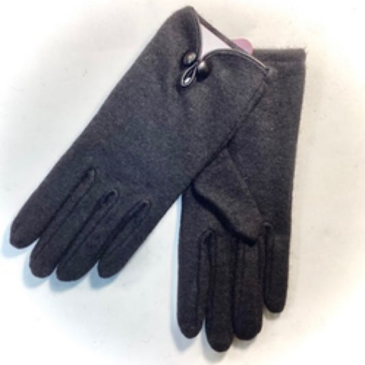 Dents Wool Gloves - Black