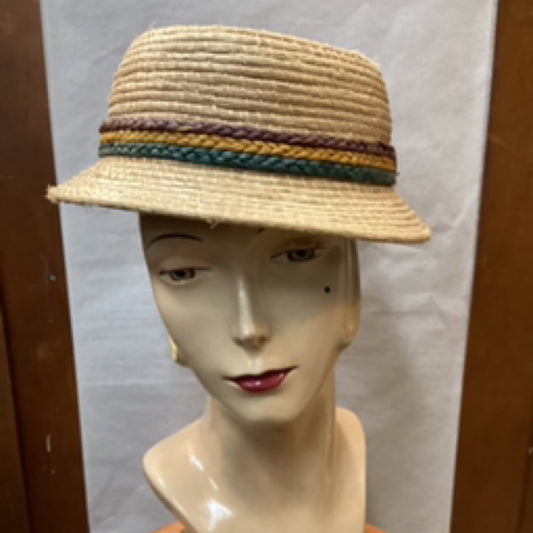 Handmade Solid Straw Hat from Ghana