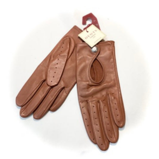 Dents Leather Driving Gloves - Cognac