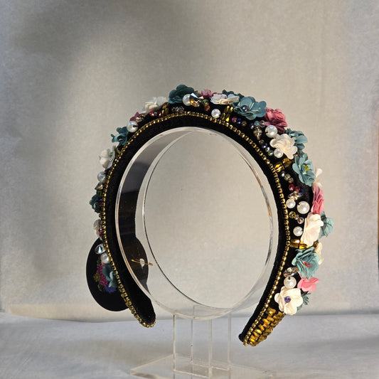 Velvet Garden Floral Headpiece