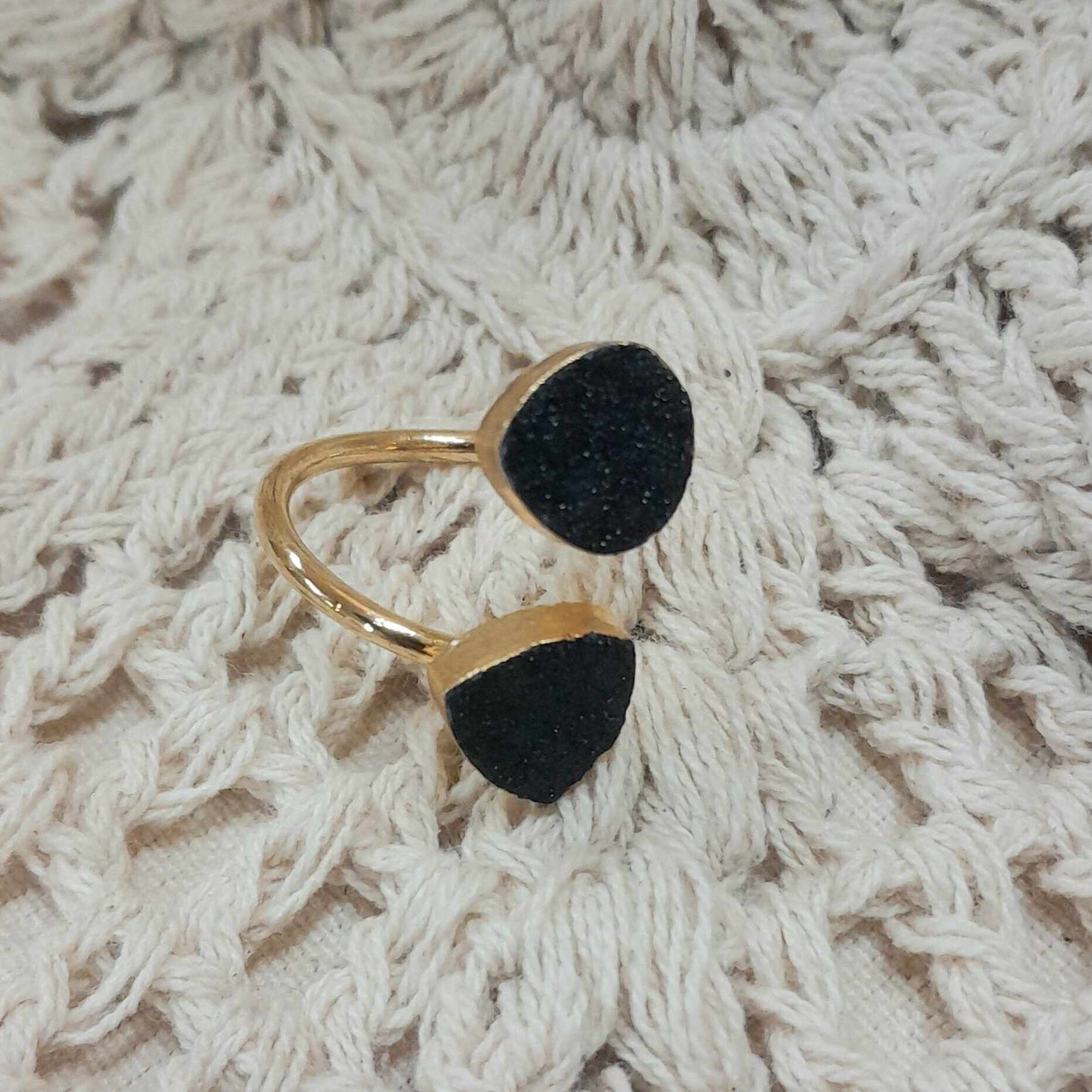 Gold Plated Black Ring