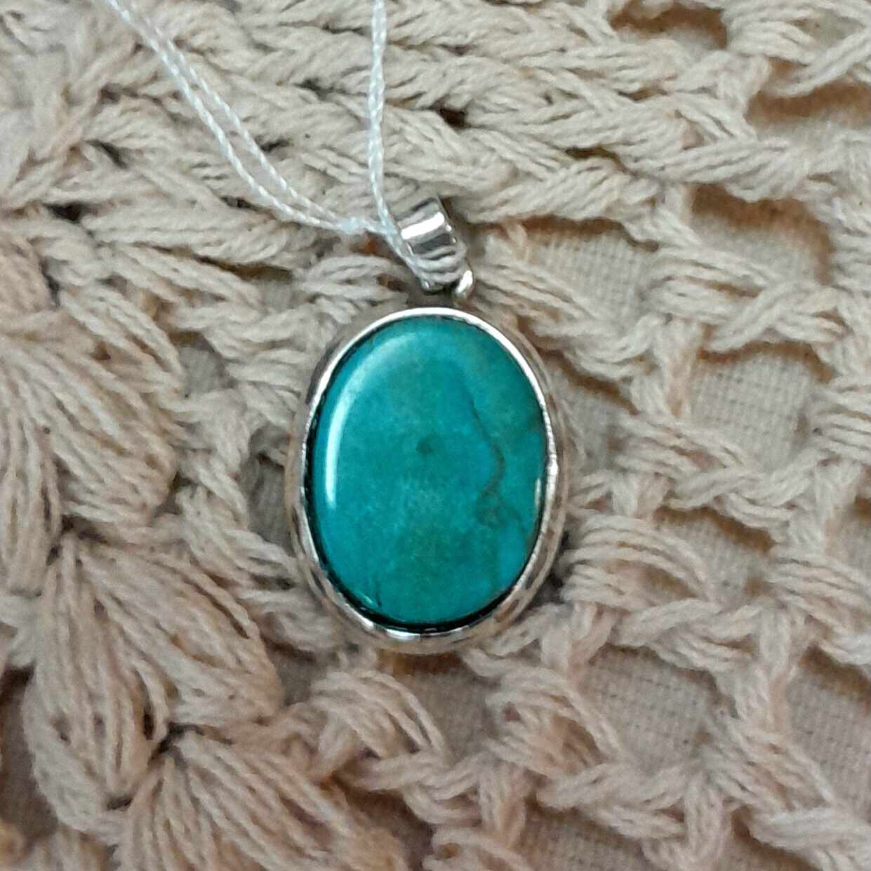 Sterling Silver Pendant with Turquoise