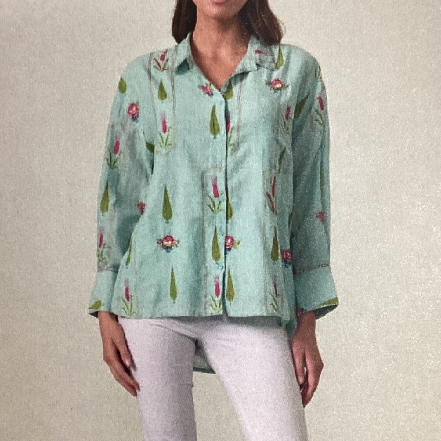 Shirt-Garden Block Print