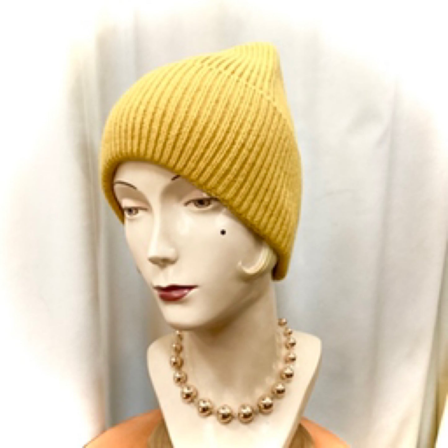 Knitted Beanie - Mustard