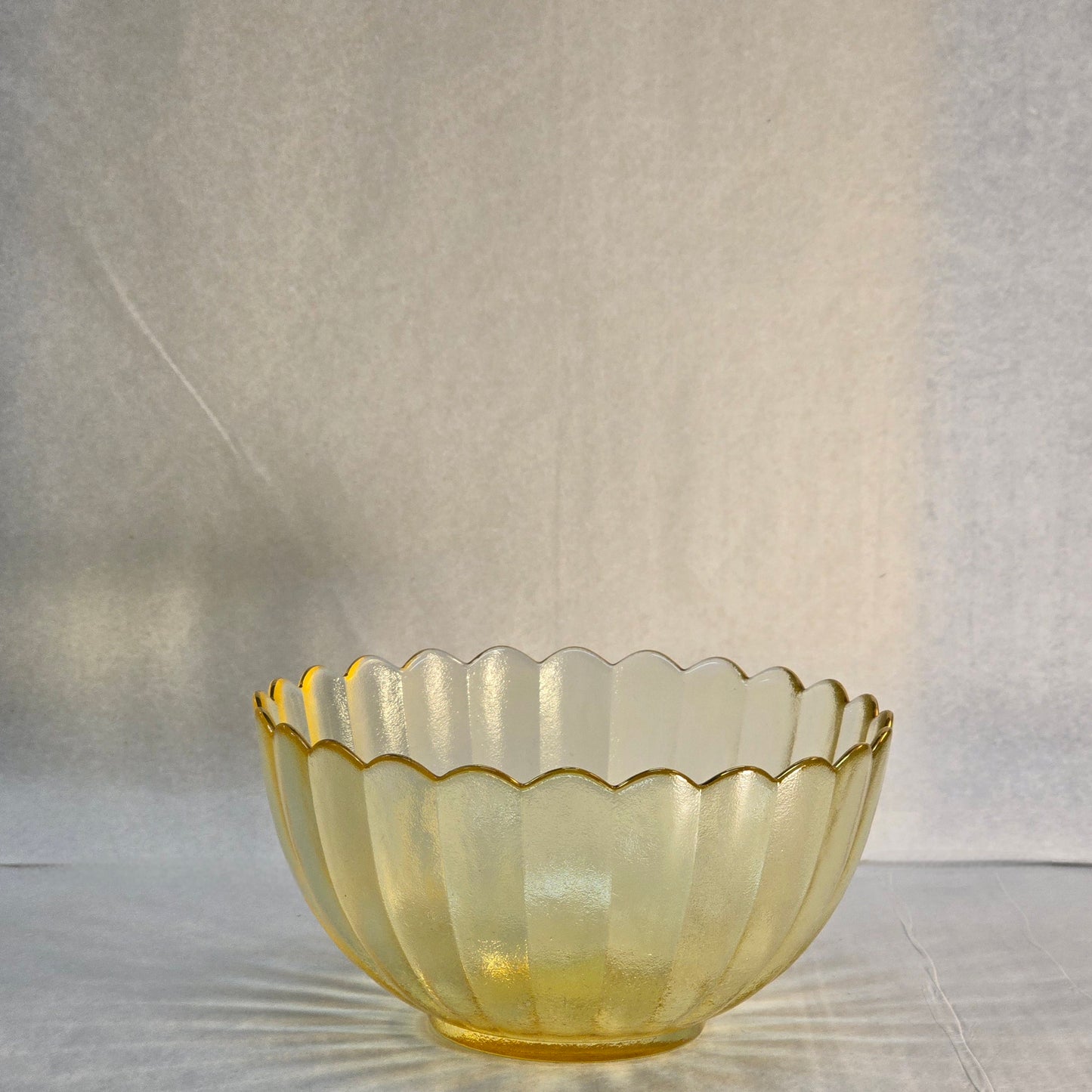 Tinted Yellow Glass Bowl