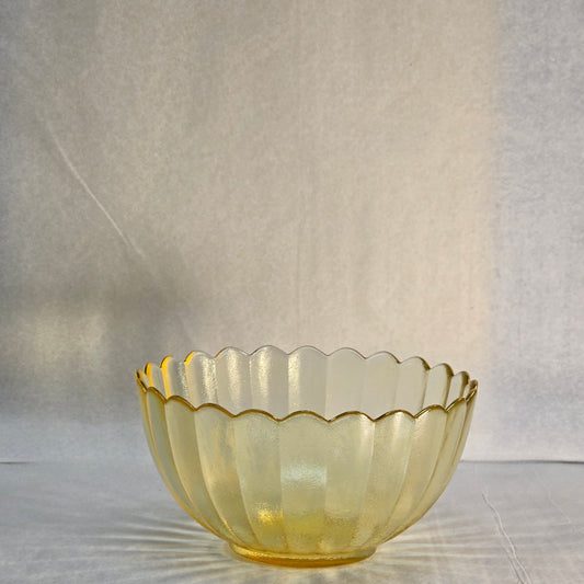 Tinted Yellow Glass Bowl