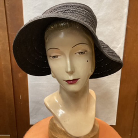 Foldable Large Brim - No Hat Black