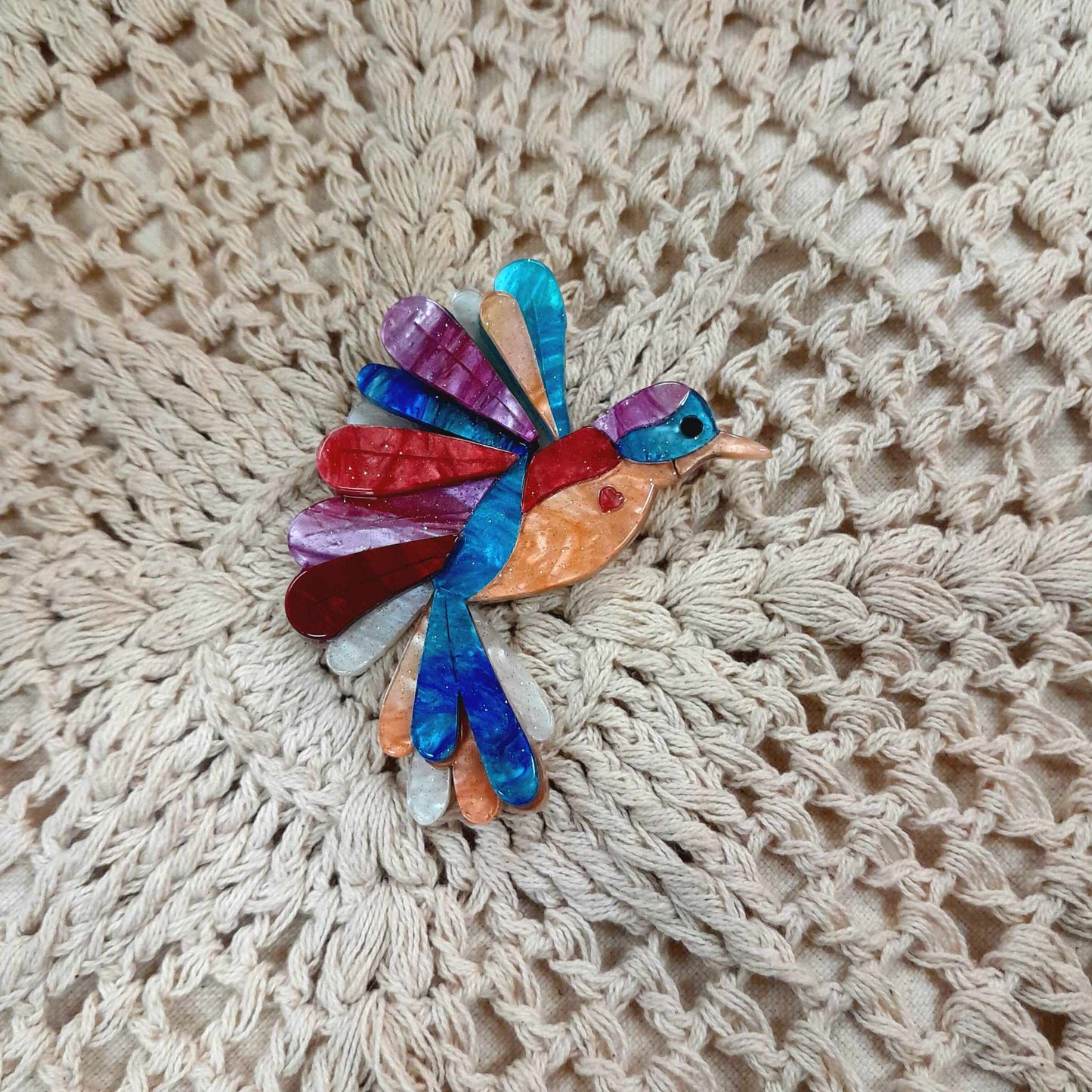 Hummingbird Brooch