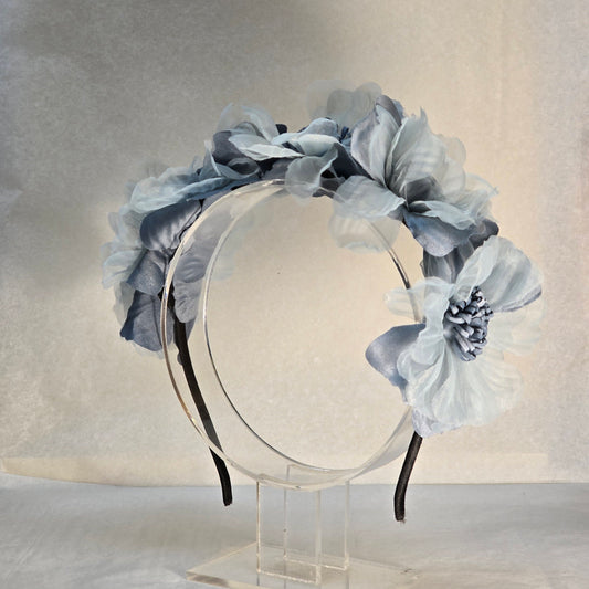 Pale Blue Floral Headpiece