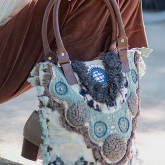 Large Velvet Boho Bag