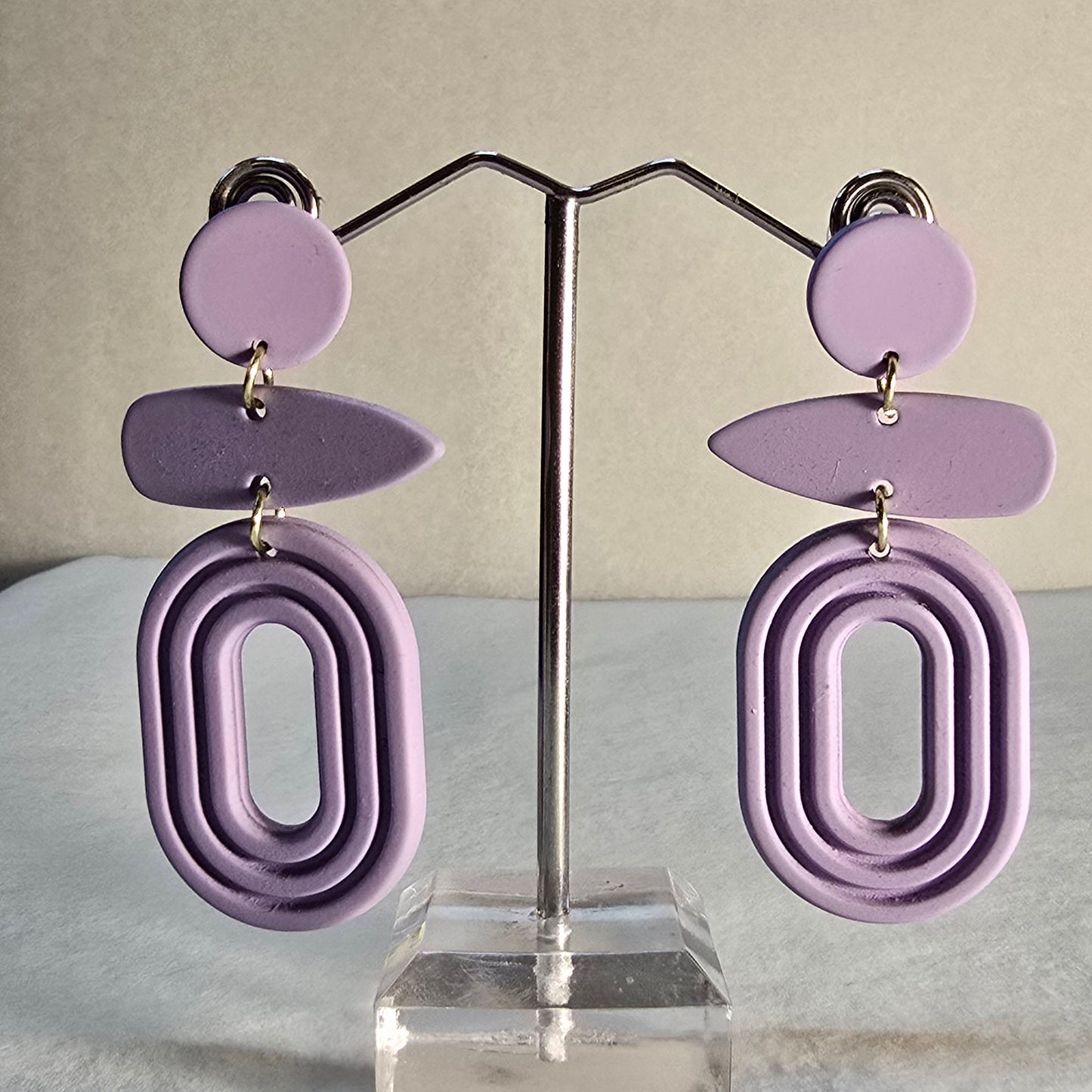 PG Large Purple Earrings