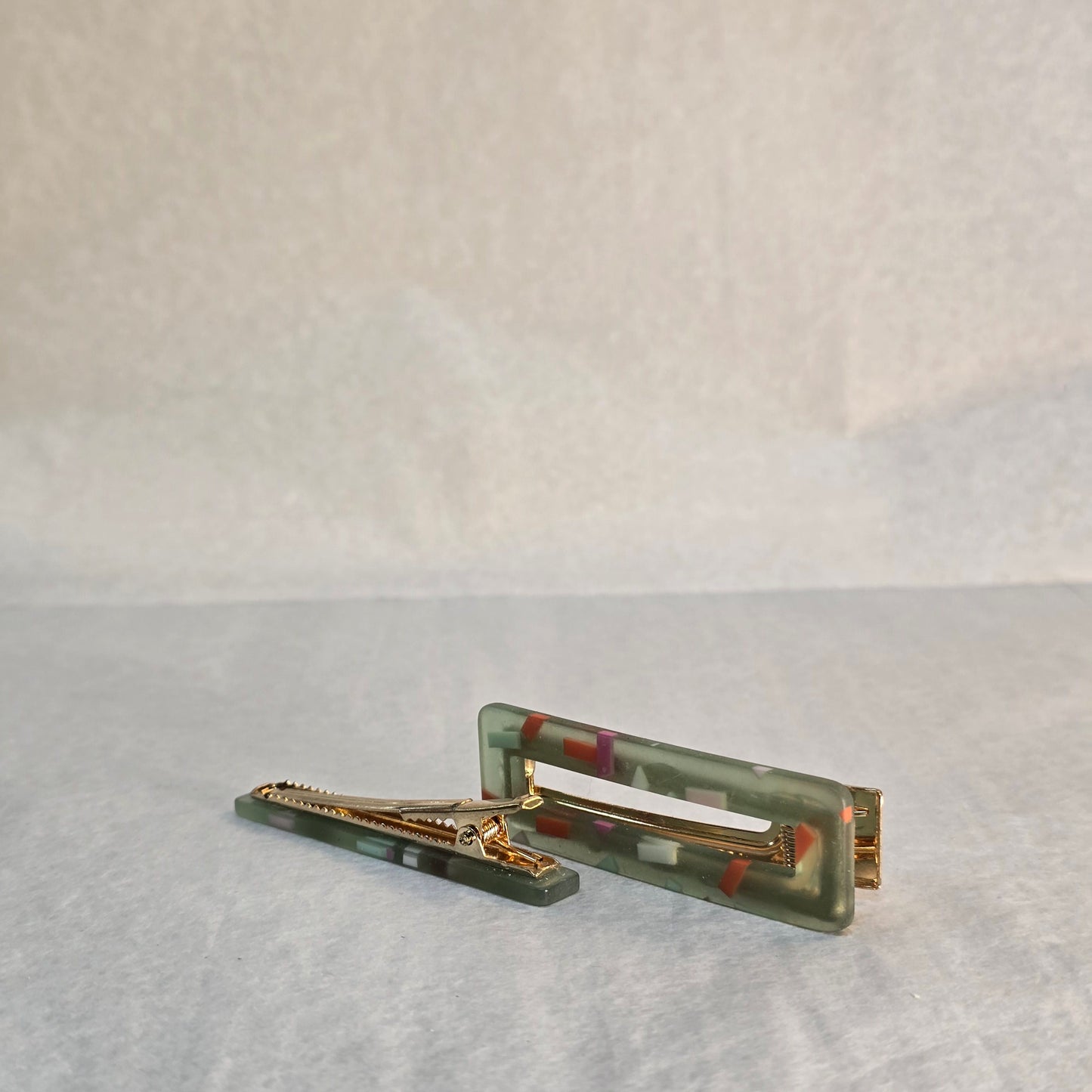 Art Collection Hair Clip - Green