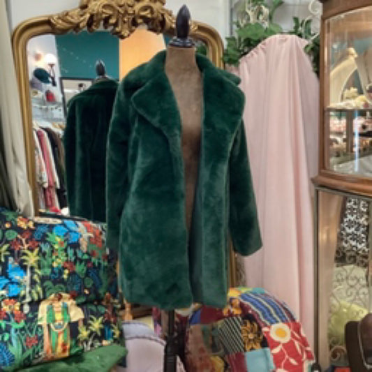 Fake Fur Coat Green