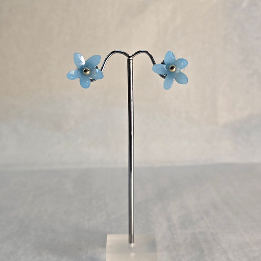 Flower Stud - Pale Blue