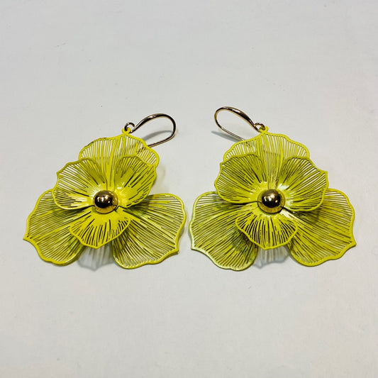 Yellow Flower Earrings