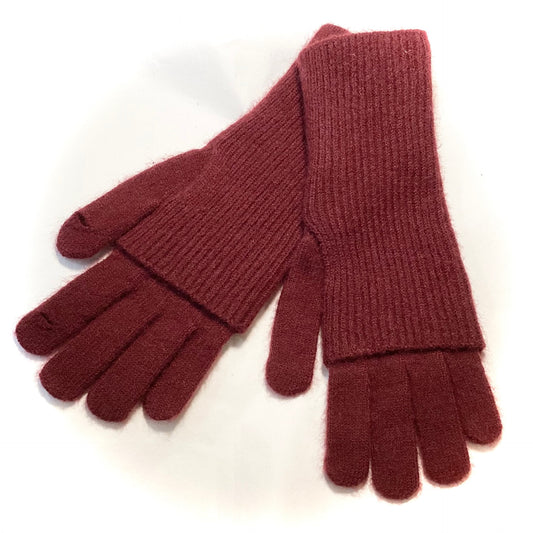 Finger Pull Over Gloves - Wine