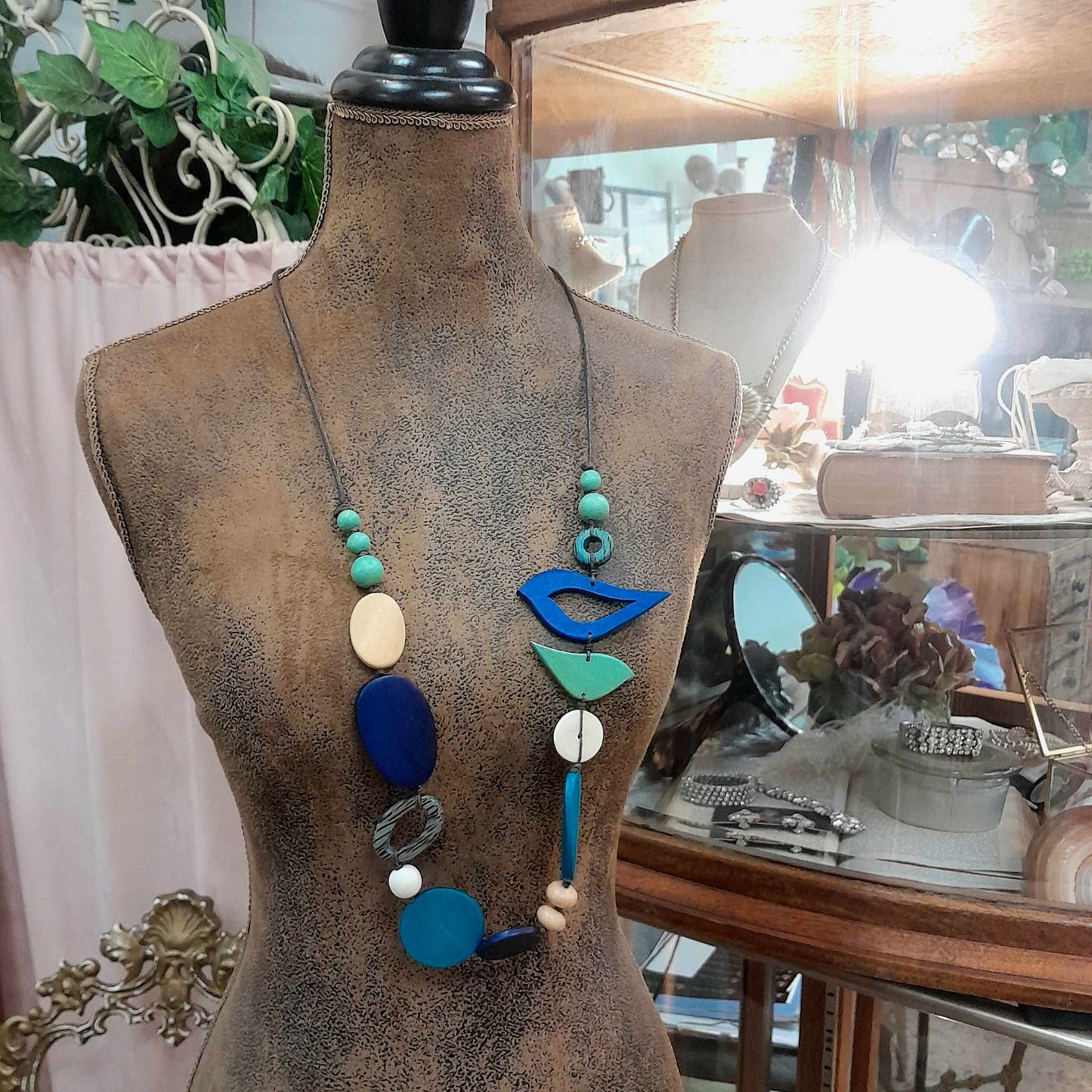 Blue Combo Bird Necklace